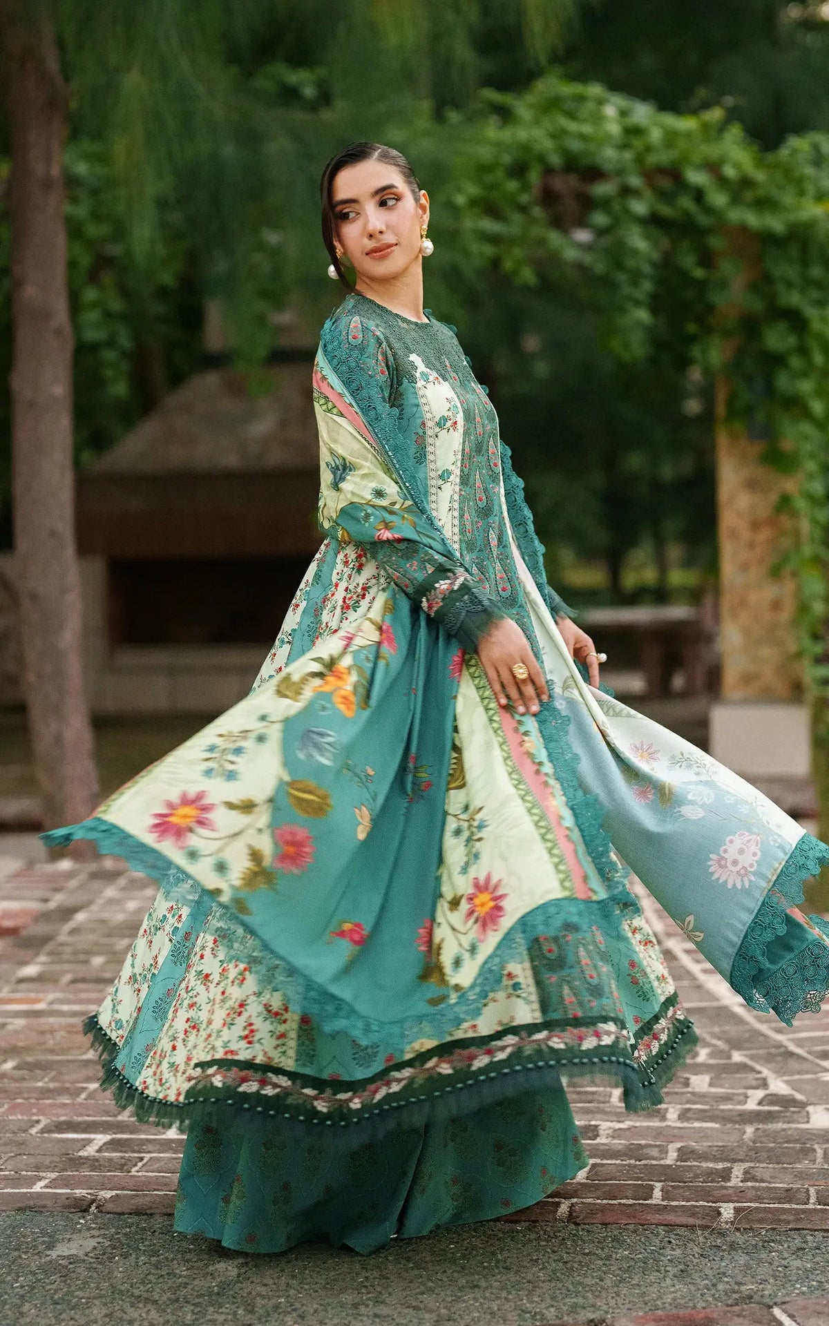 Botanical Breeze-MWL25-10 | 3pcs Embroidered Unstitched Winter