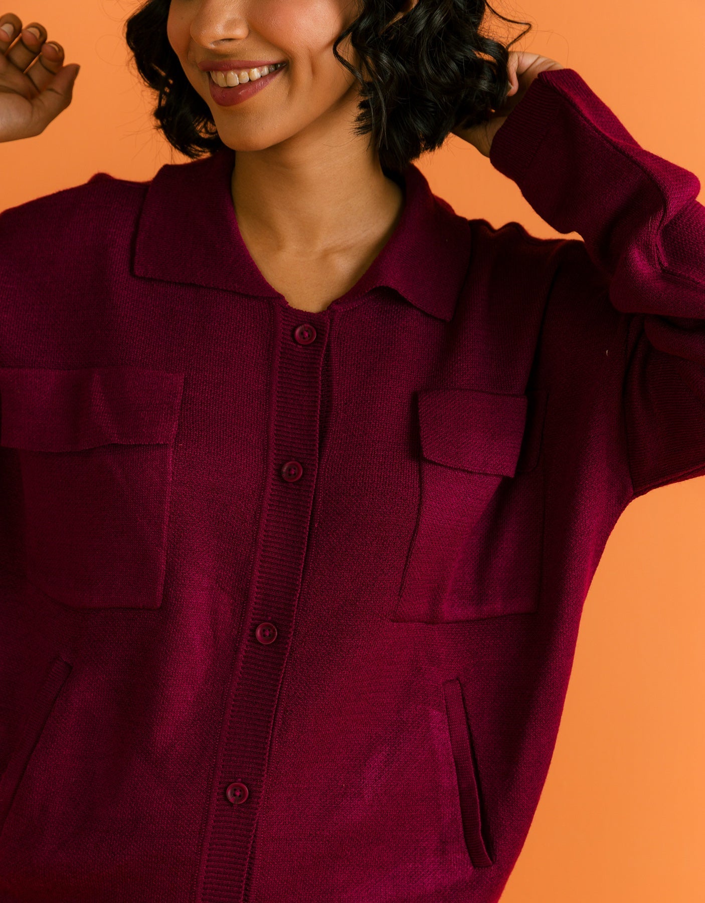 Purple Solid Coloured Top