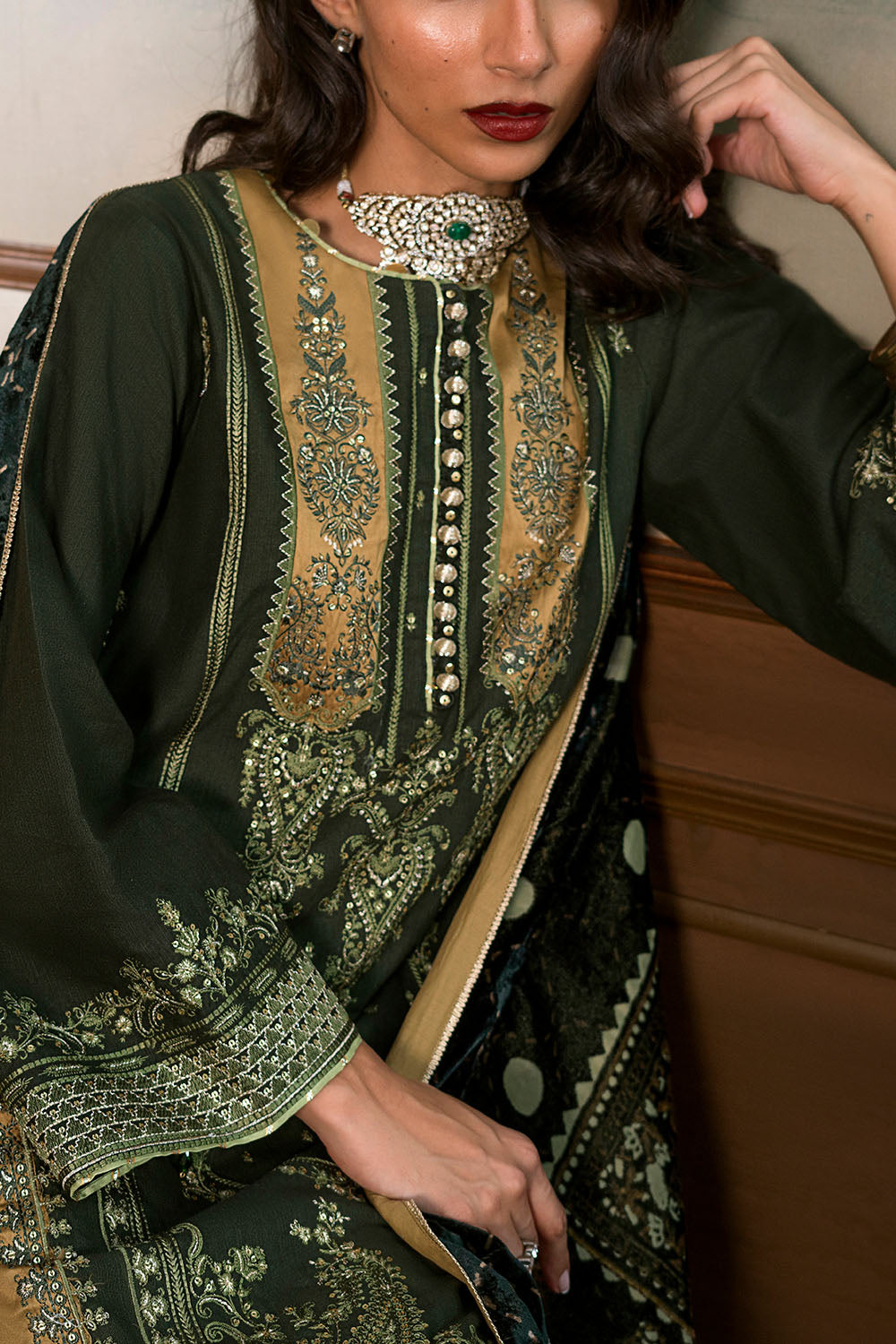 3 Piece Embroidered Suit