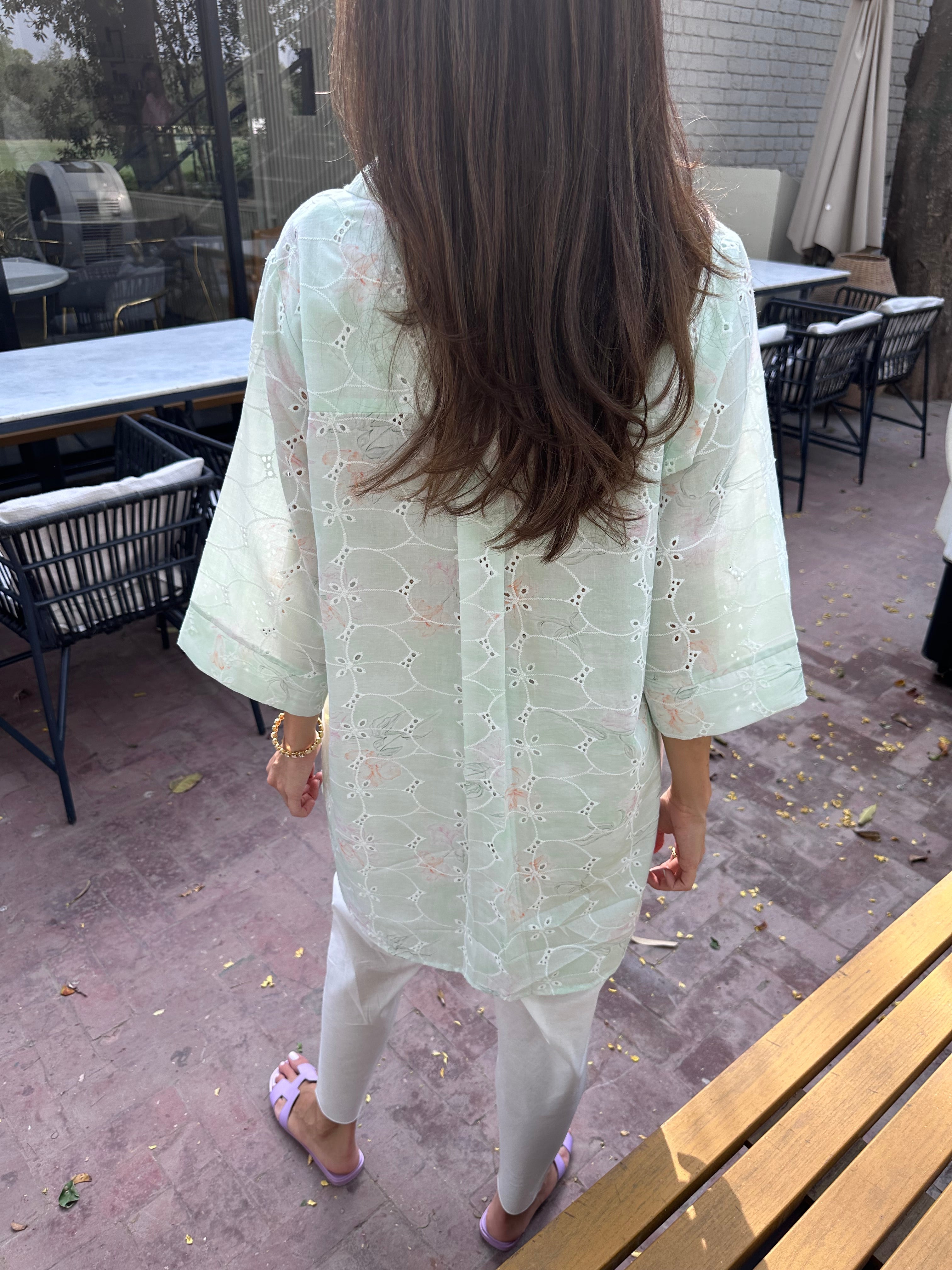 Green Lawn Toby Tunic with Tulip Shalwar