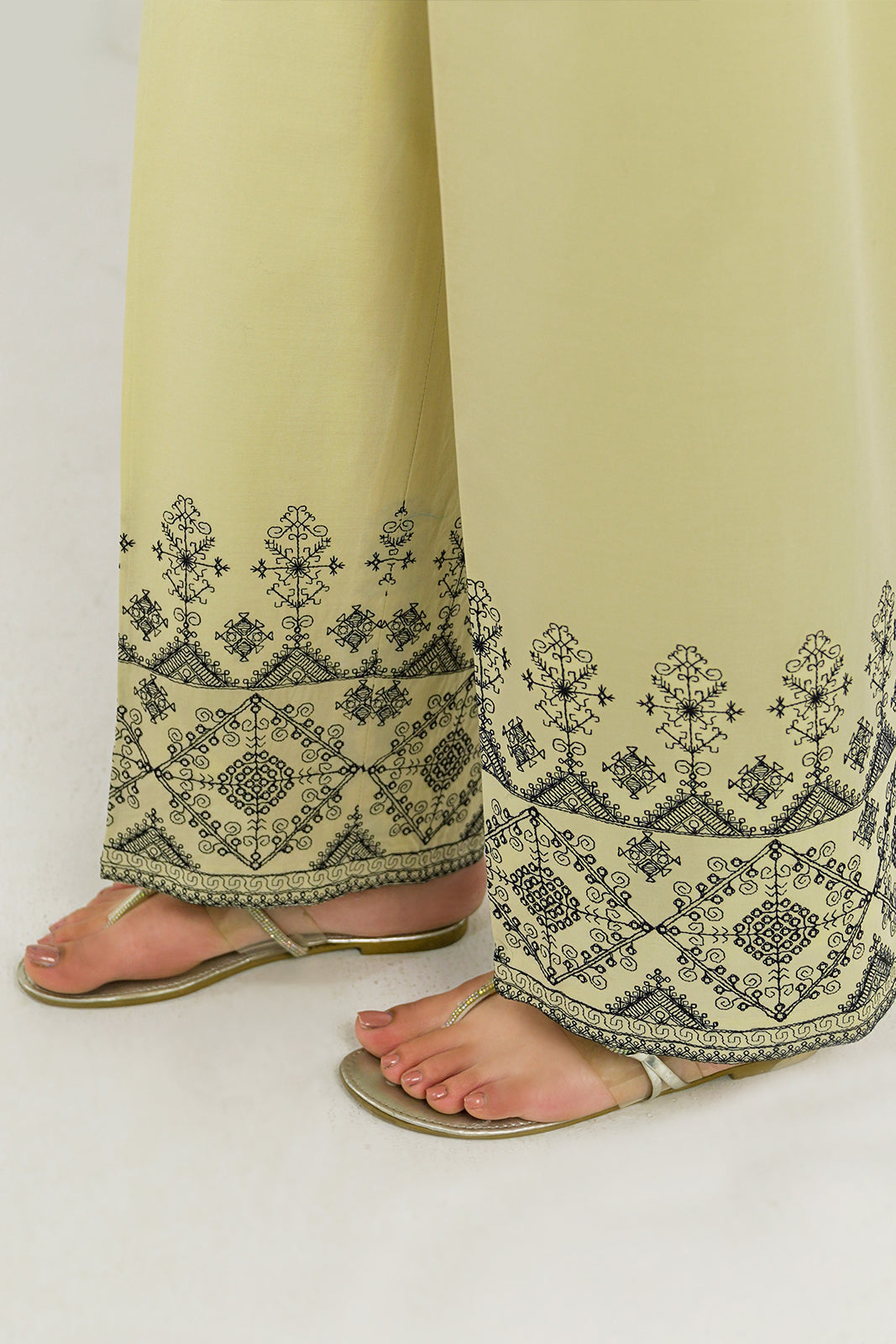 1 Piece Cambric Embroidered Culottes Bottoms (CB0002)