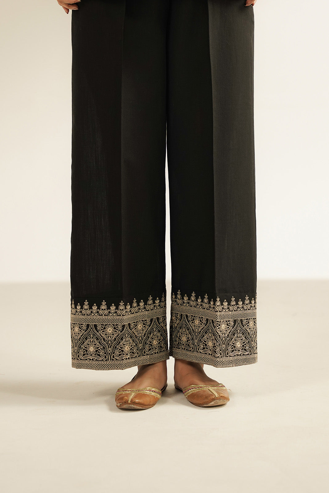 1 Piece Slub Khaddar Embroidered Culottes (CB0020)