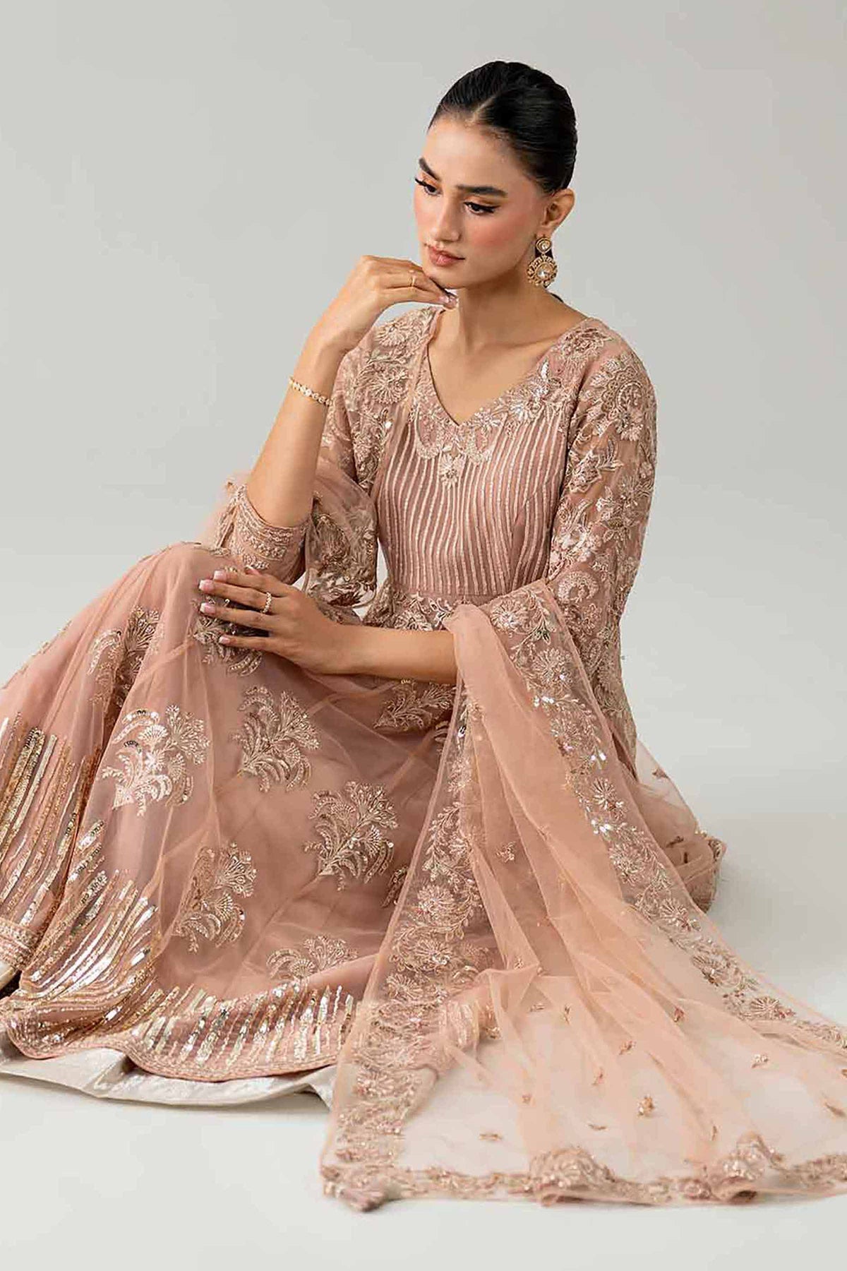 2 Piece - Embroidered Suit - CBS26-06