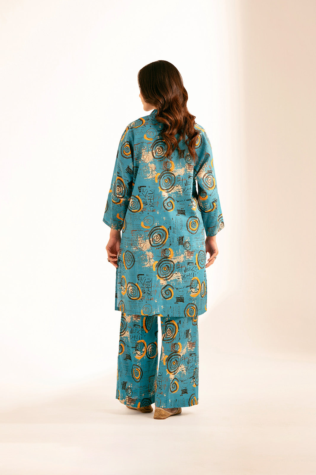 2 Piece Printed Slub Khaddar Printed Shirt (CF0169)