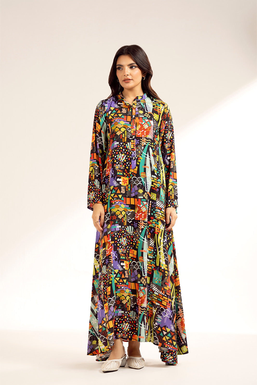 1 Piece Printed Viscose Linen Printed Shirt (CF0171)