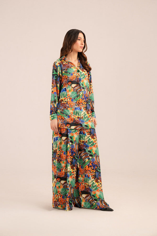 2 Piece Linen Solid Shirt/Bottom (CF0172)