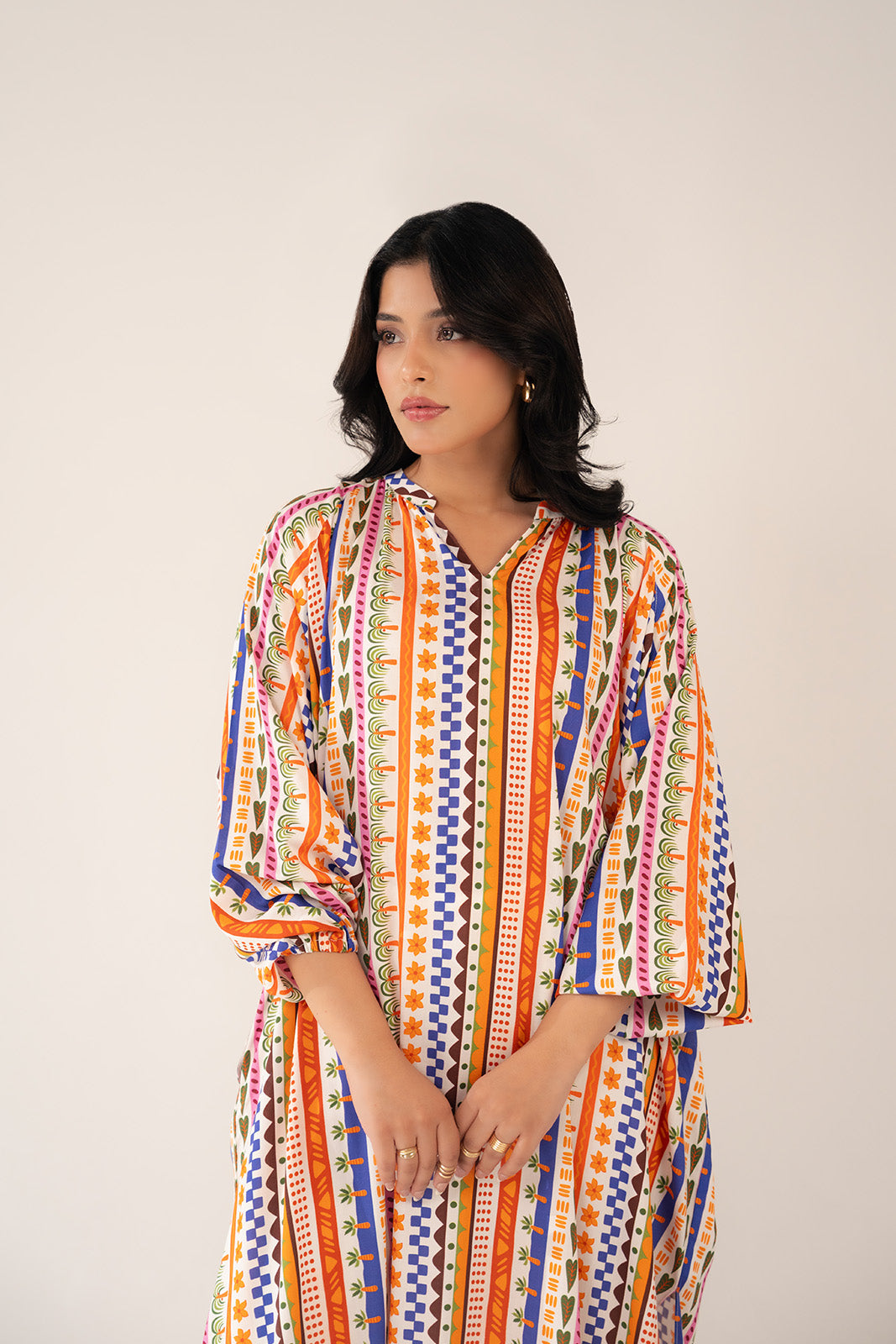 1 Piece Linen Printed Printed Shirts (CF0176)