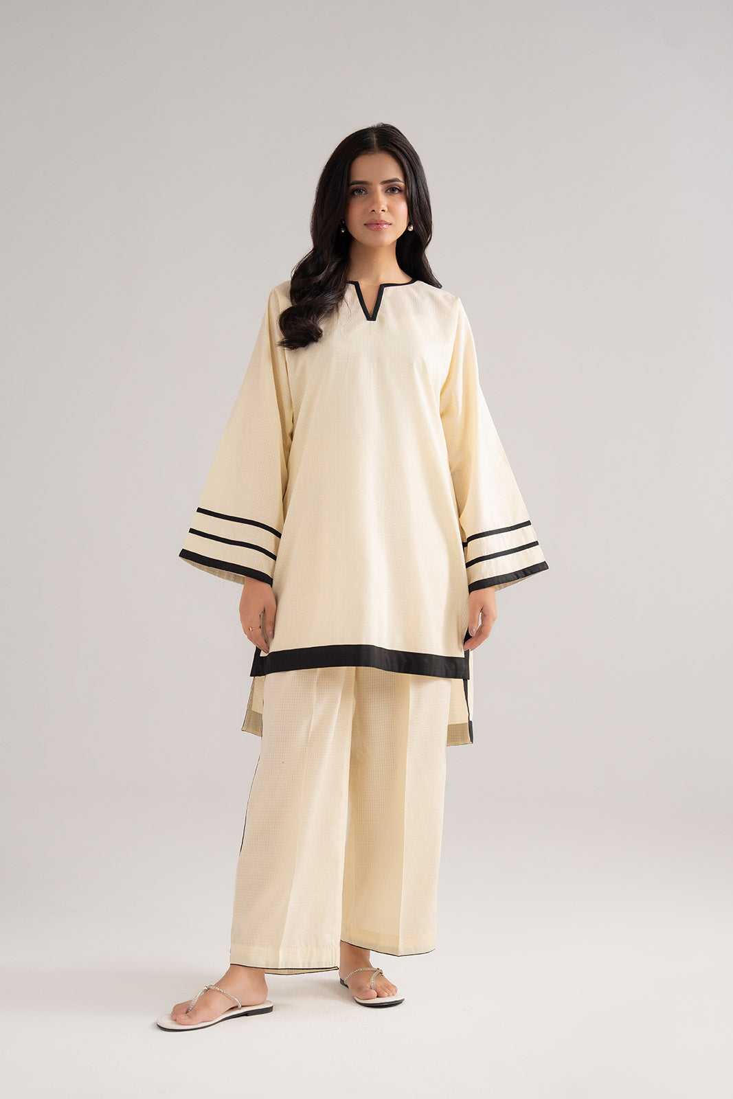 2 Piece Cotton Rip Stop Solid Suit (CF0185)