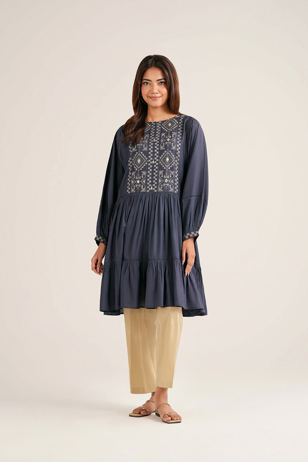 1 Piece Arbi Lawn Embroidered Top (CF0195)
