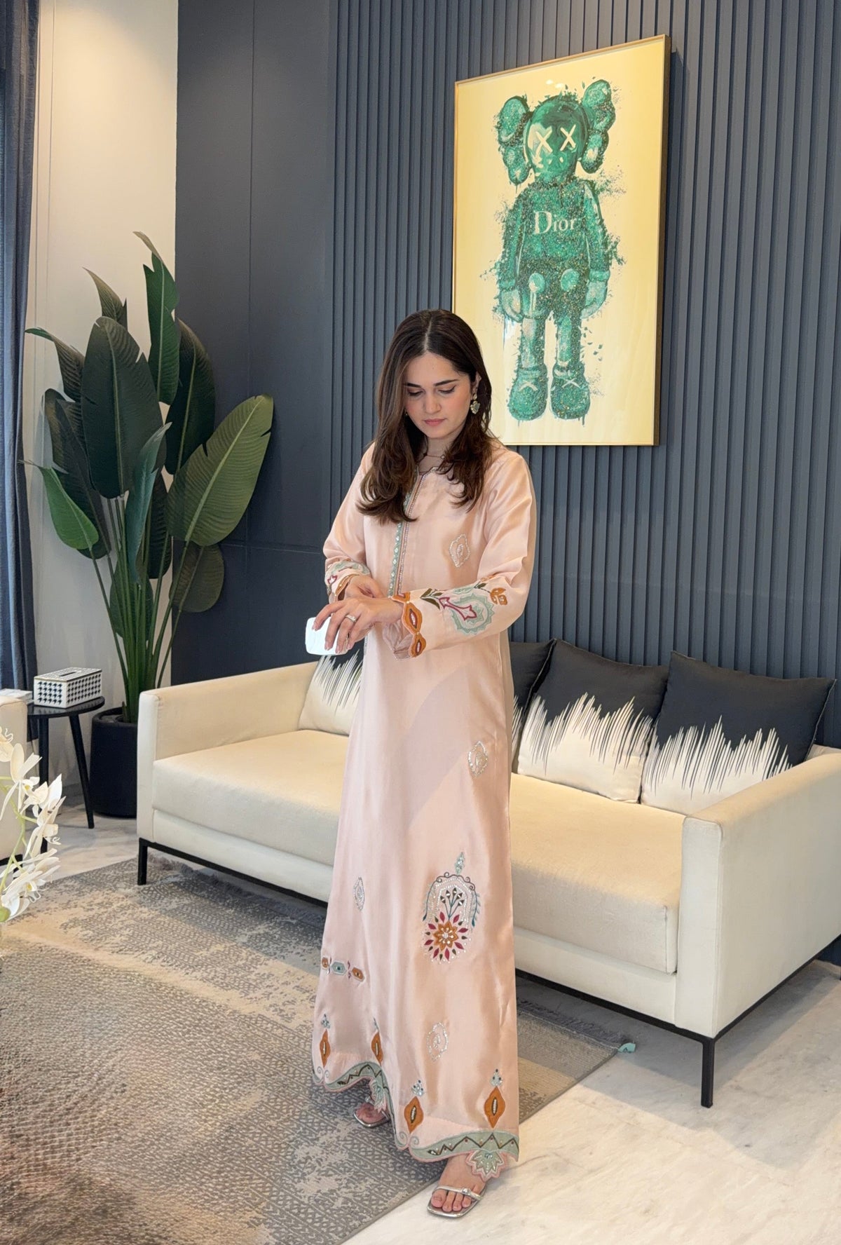 Blush kaftan