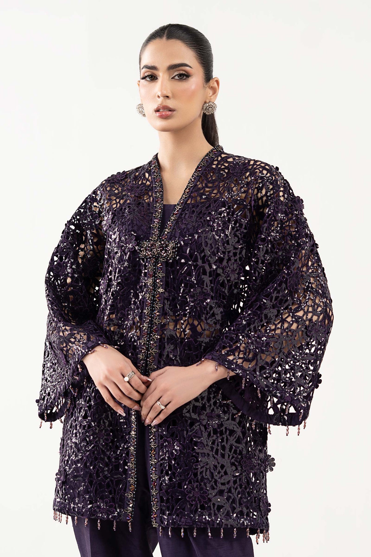 Embroidered Lace Fabric (1Pc)