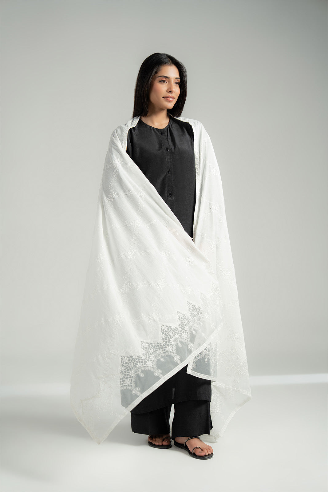 1 Piece Lawn Embroidered Shawl (CH0070)