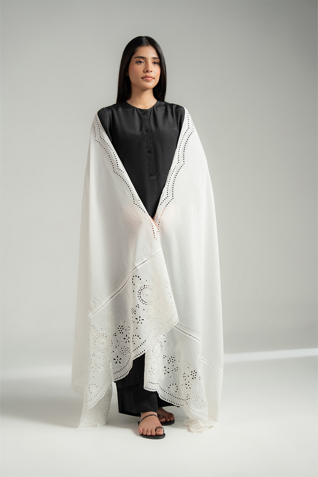 1 Piece Lawn Embroidered Shawl (CH0071)