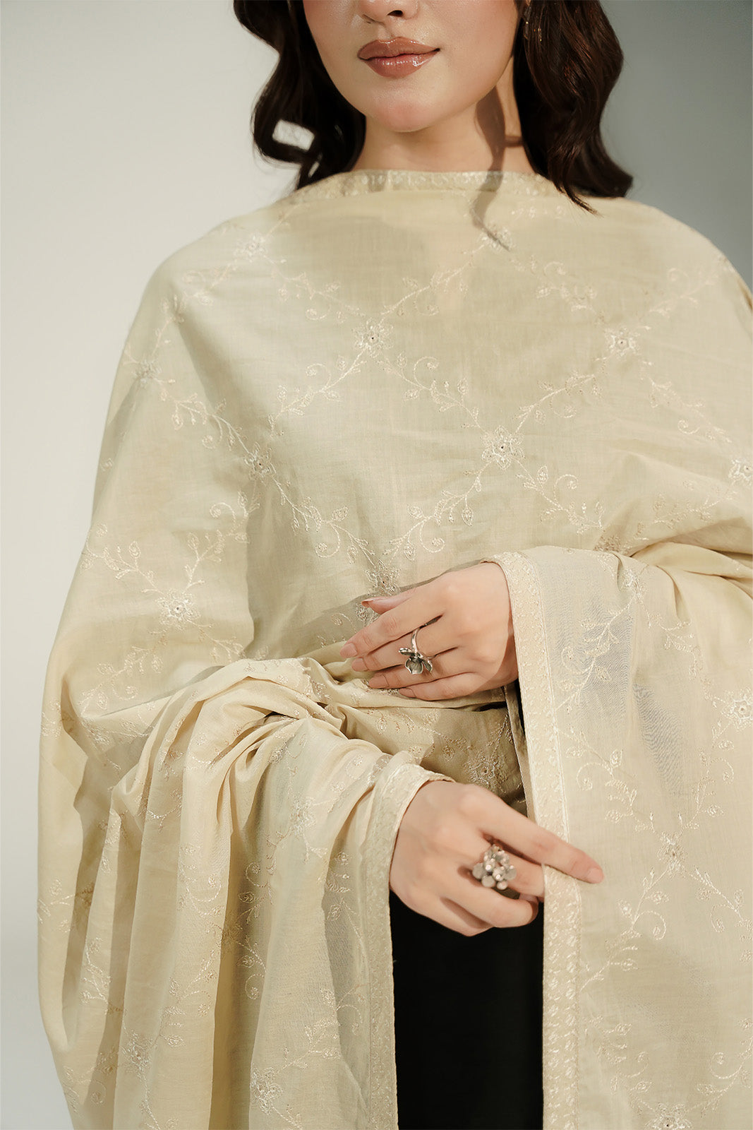 1 Piece Lawn Embroidered Shawl (CH0090)