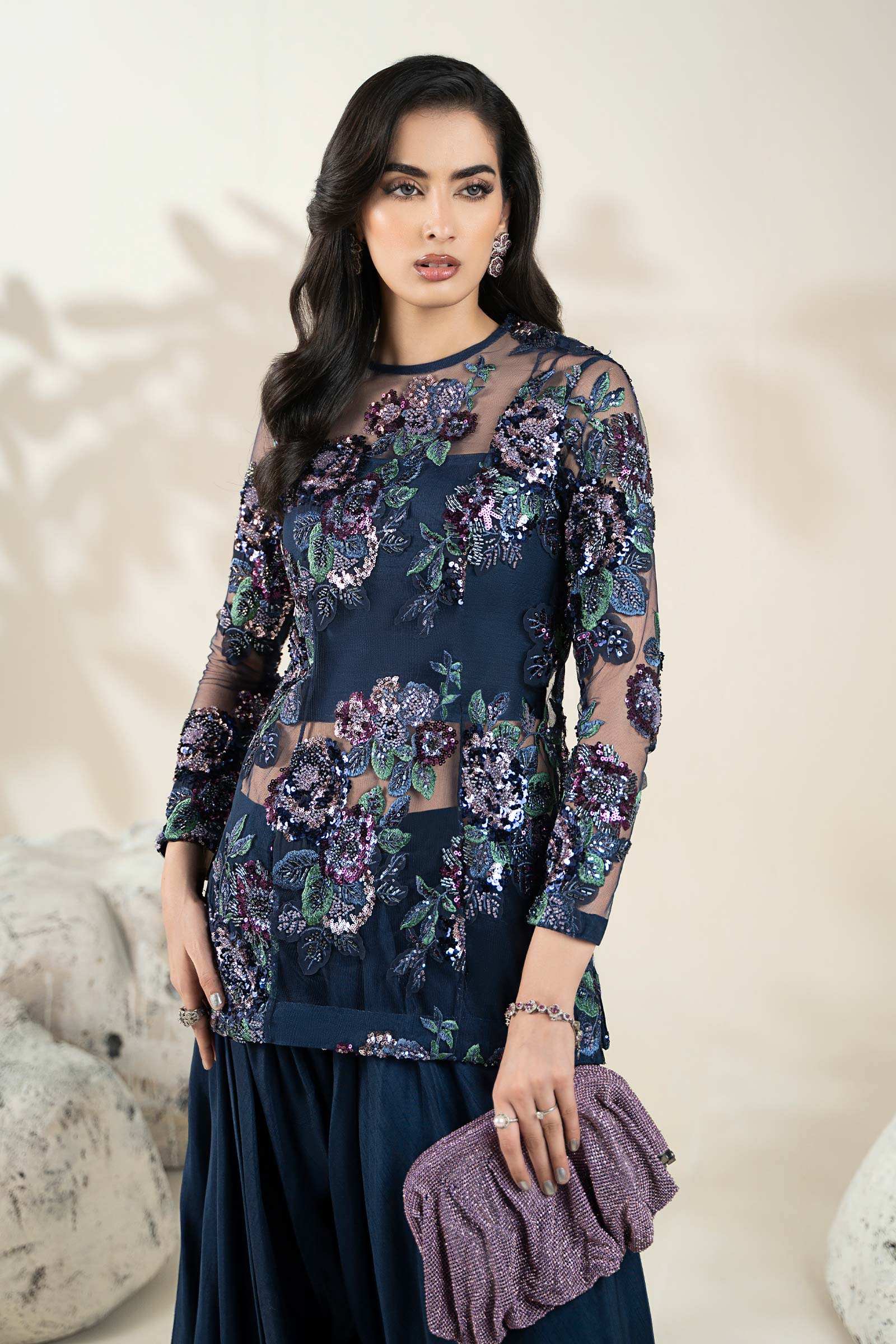 Embellished Net Fabric (1Pc) | LF-CH25-11