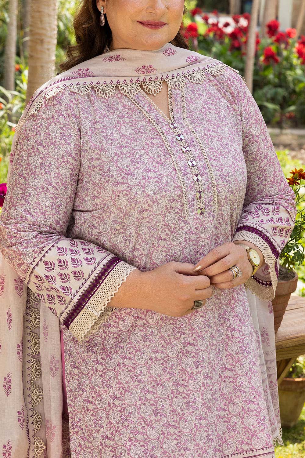 3 Piece Printed Suit