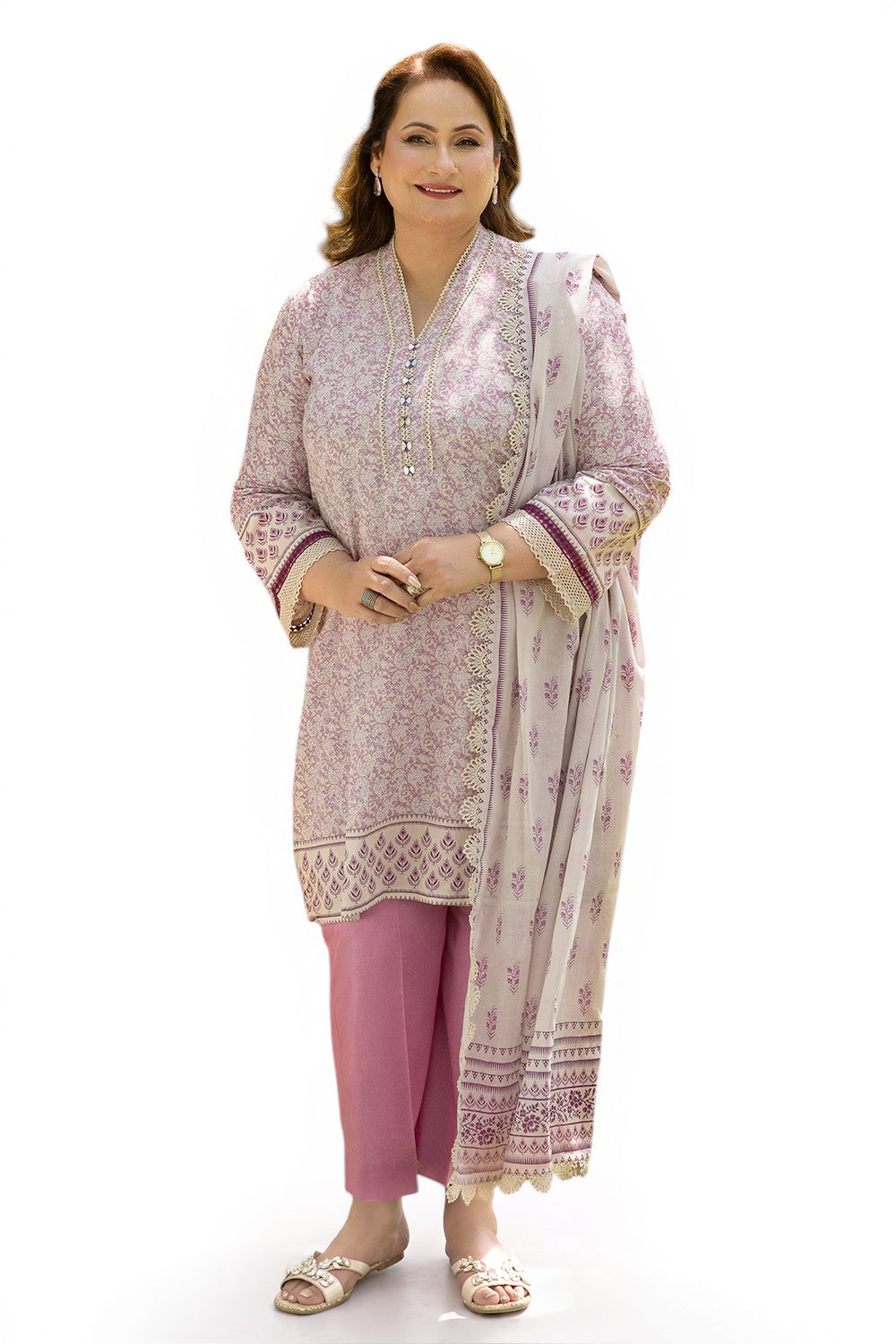 3 Piece Printed Suit