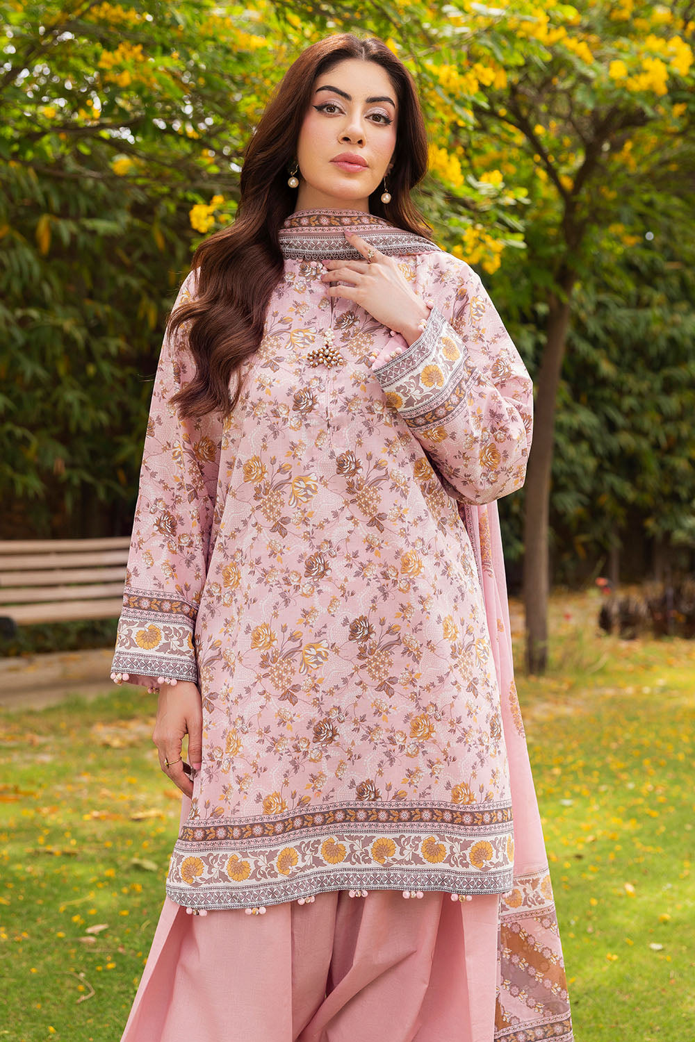 3 Piece Printed Suit