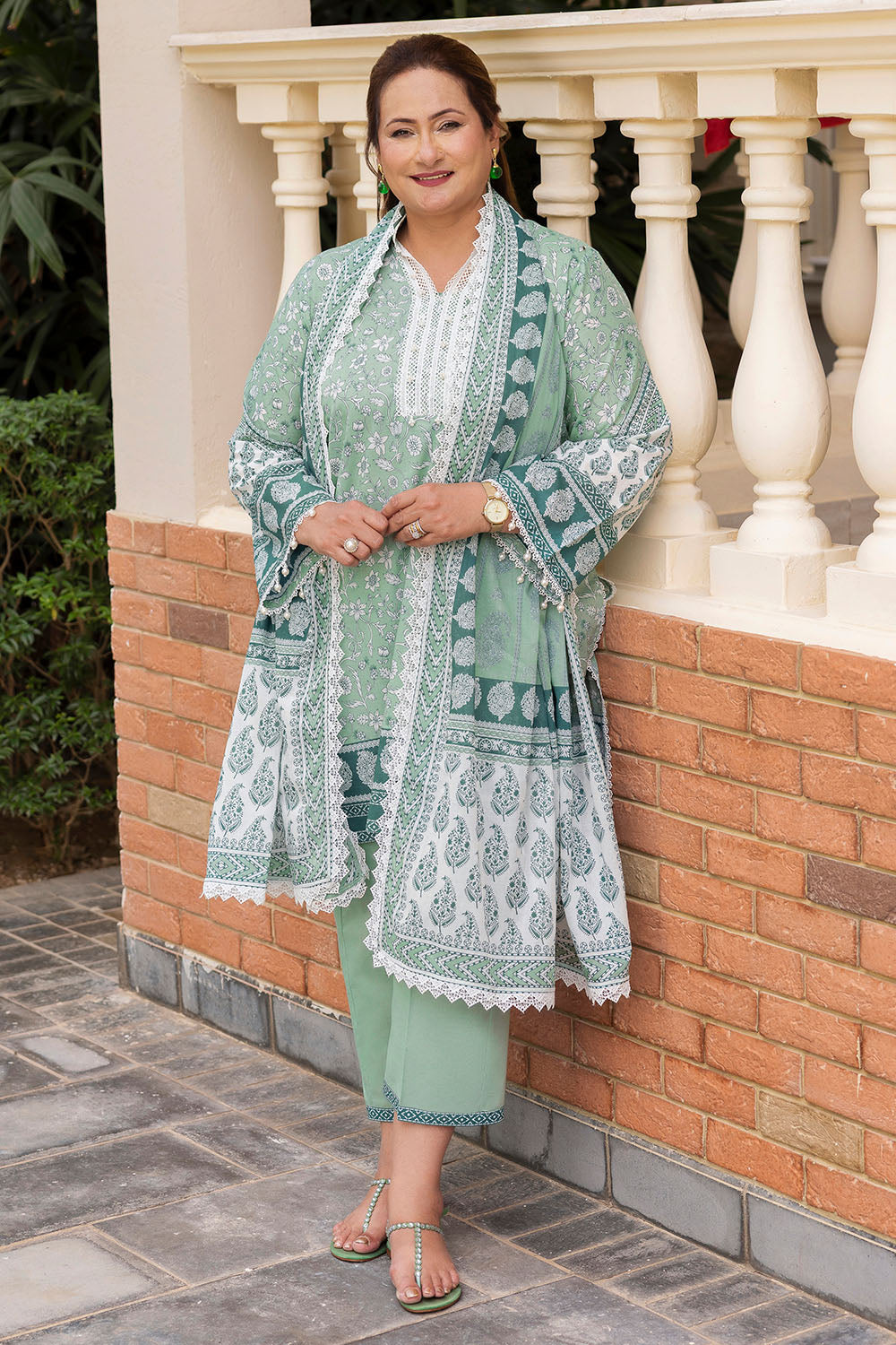 3 Piece Printed Suit