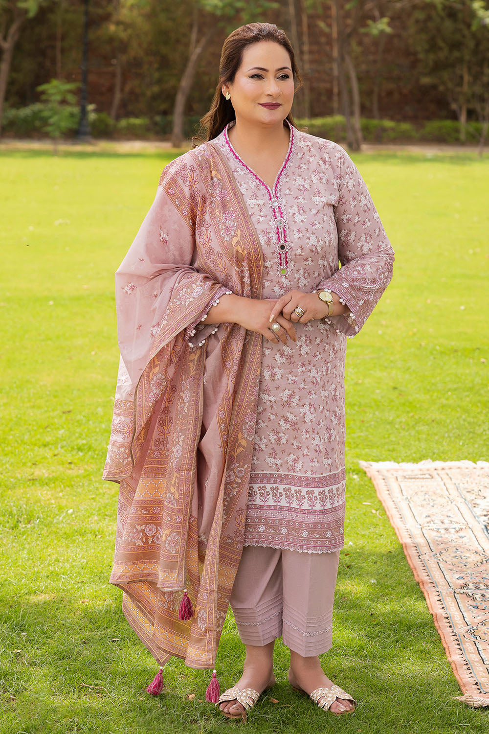 3 Piece Printed Suit