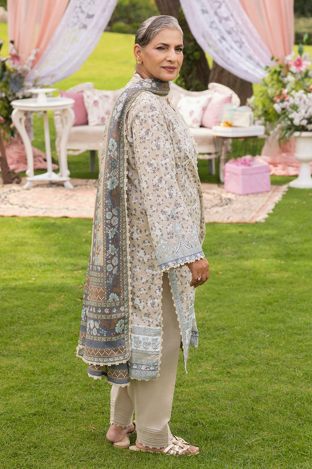 3 Piece Printed Suit