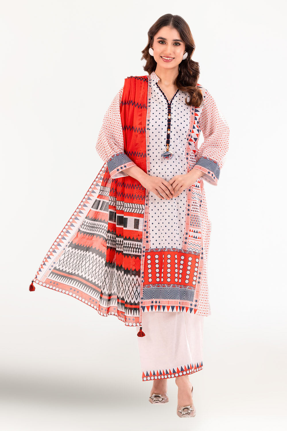 3 Piece Printed Lawn Suit with Dupatta