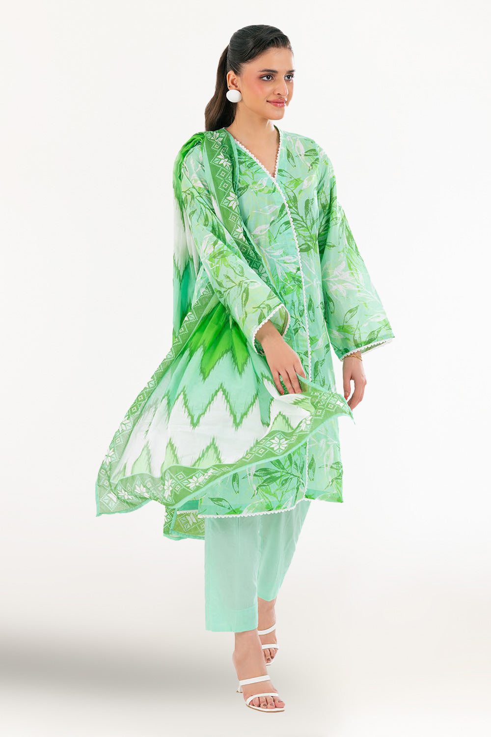 3 Piece Printed Lawn Suit with Dupatta