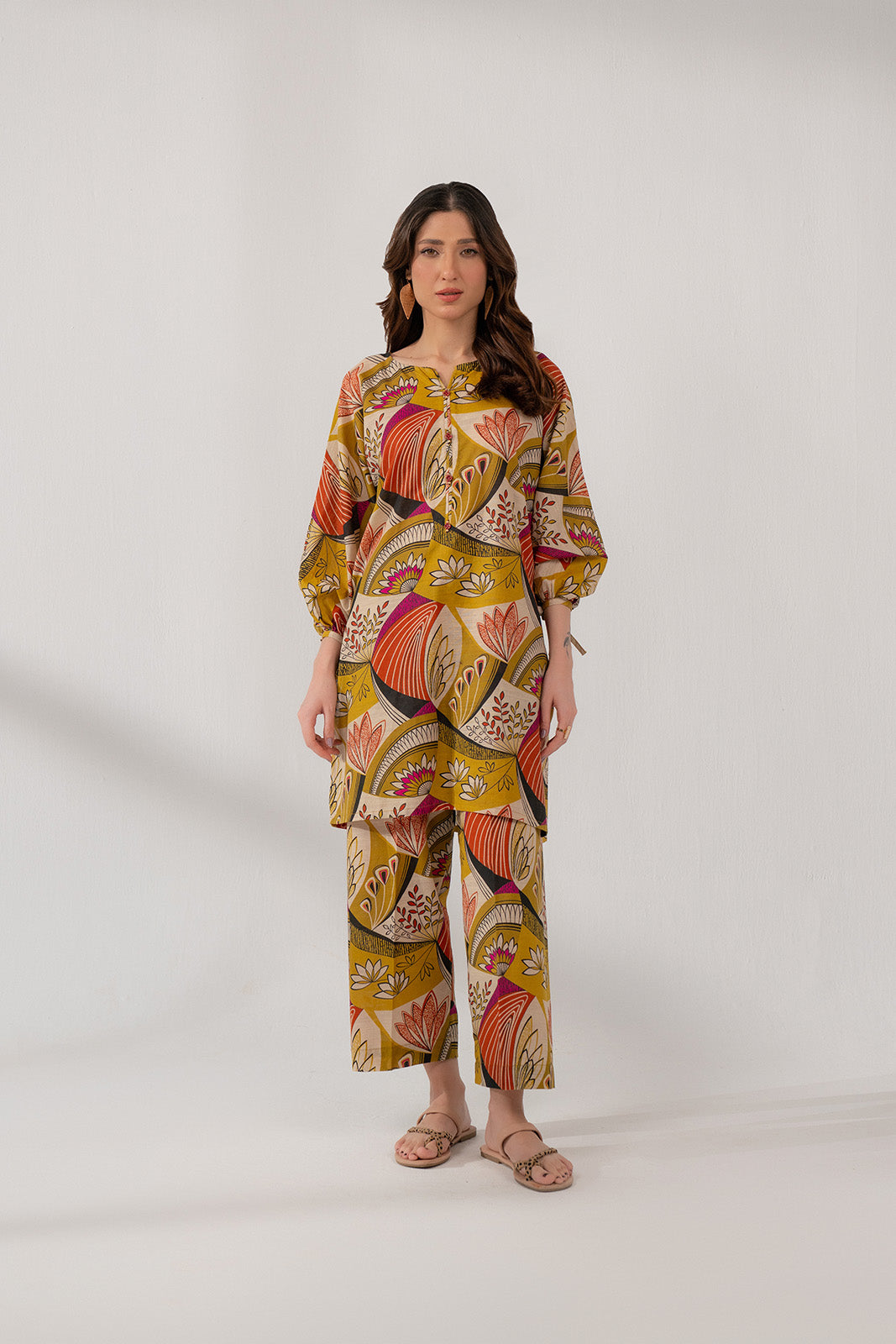 2 Piece Printed Slub Khaddar Printed Shirt (CP0218)