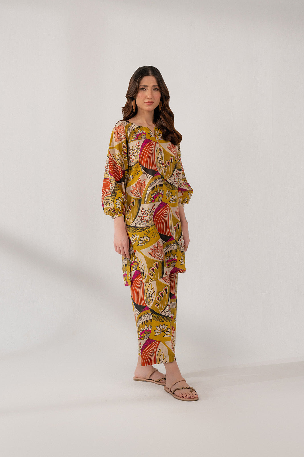 2 Piece Printed Slub Khaddar Printed Shirt (CP0218)