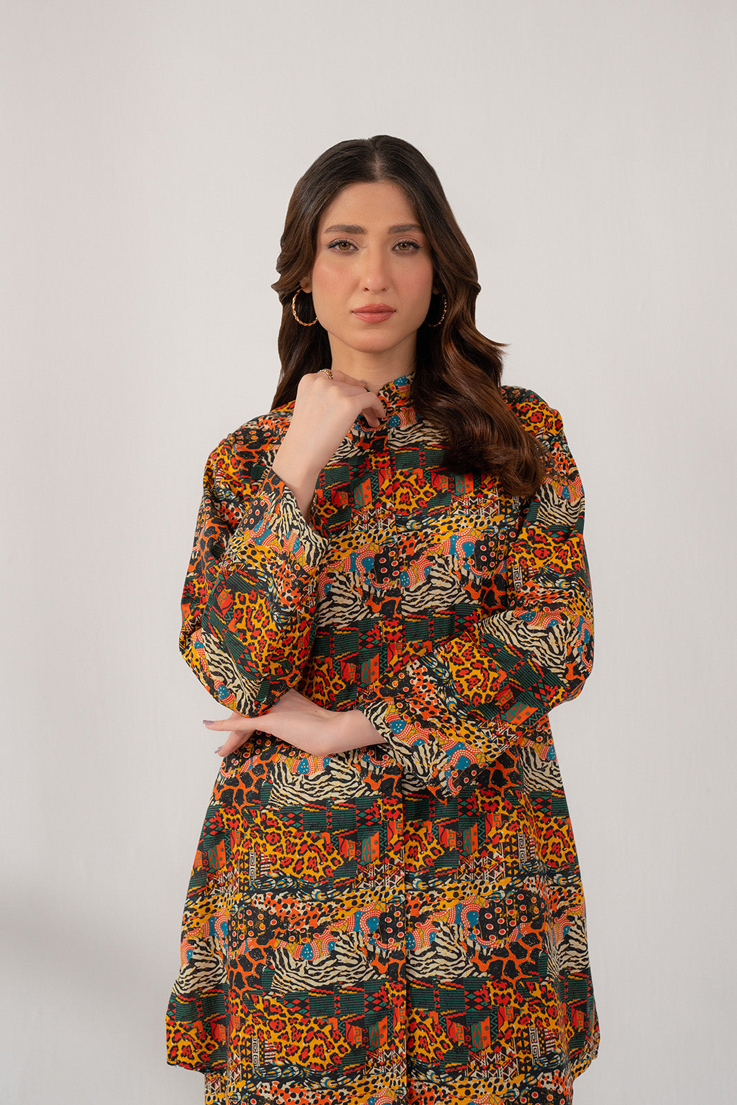 2 Piece Printed Slub Khaddar Printed Shirt (CP0219)