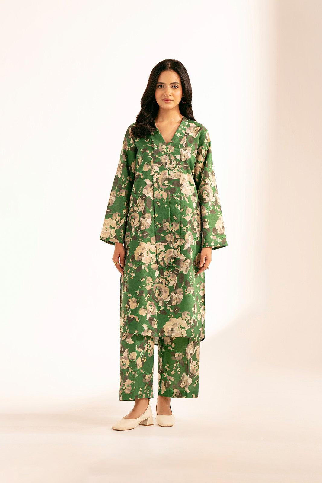 2 Piece Printed Slub Khaddar Printed Shirt (CP0220)