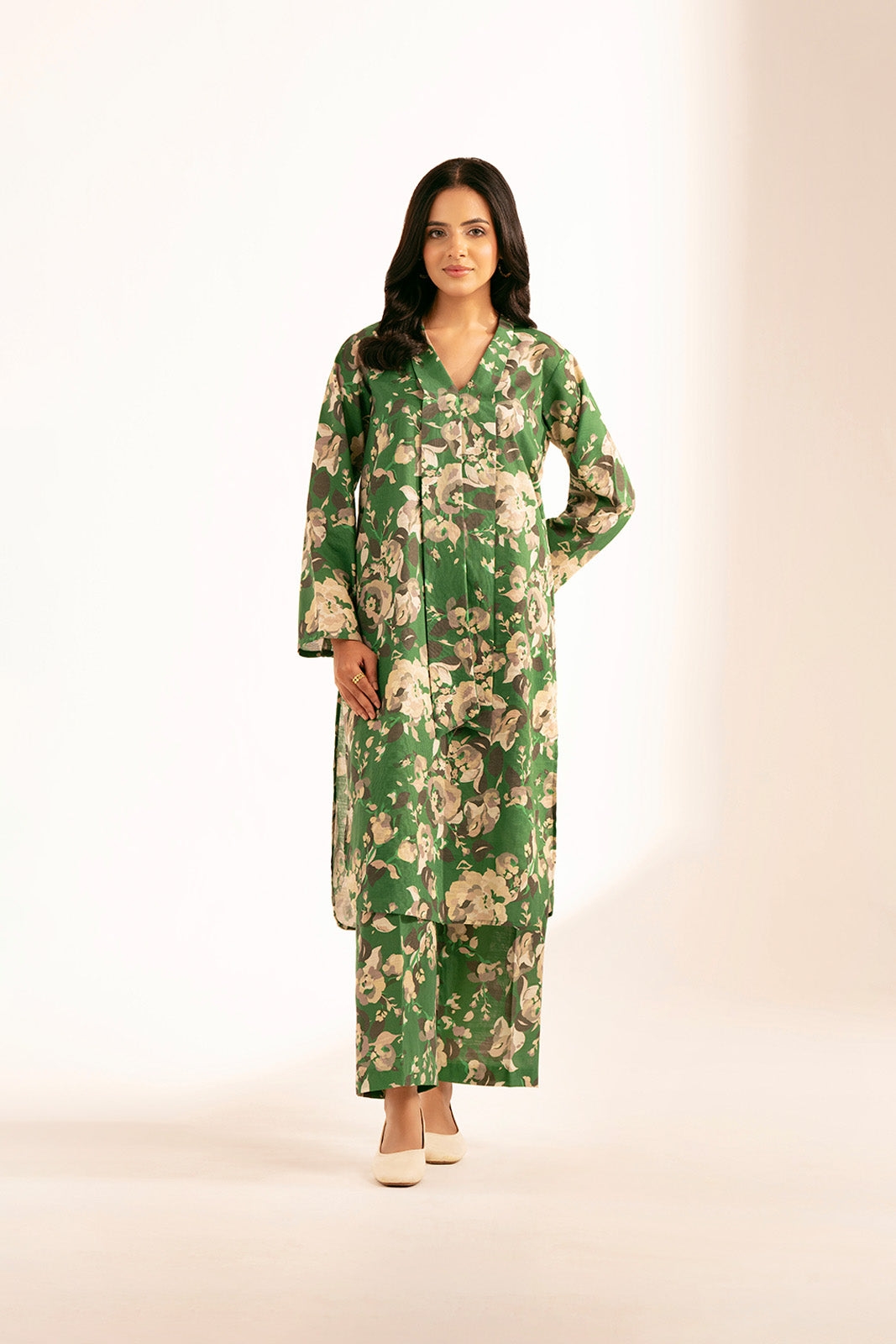 2 Piece Printed Slub Khaddar Printed Shirt (CP0220)