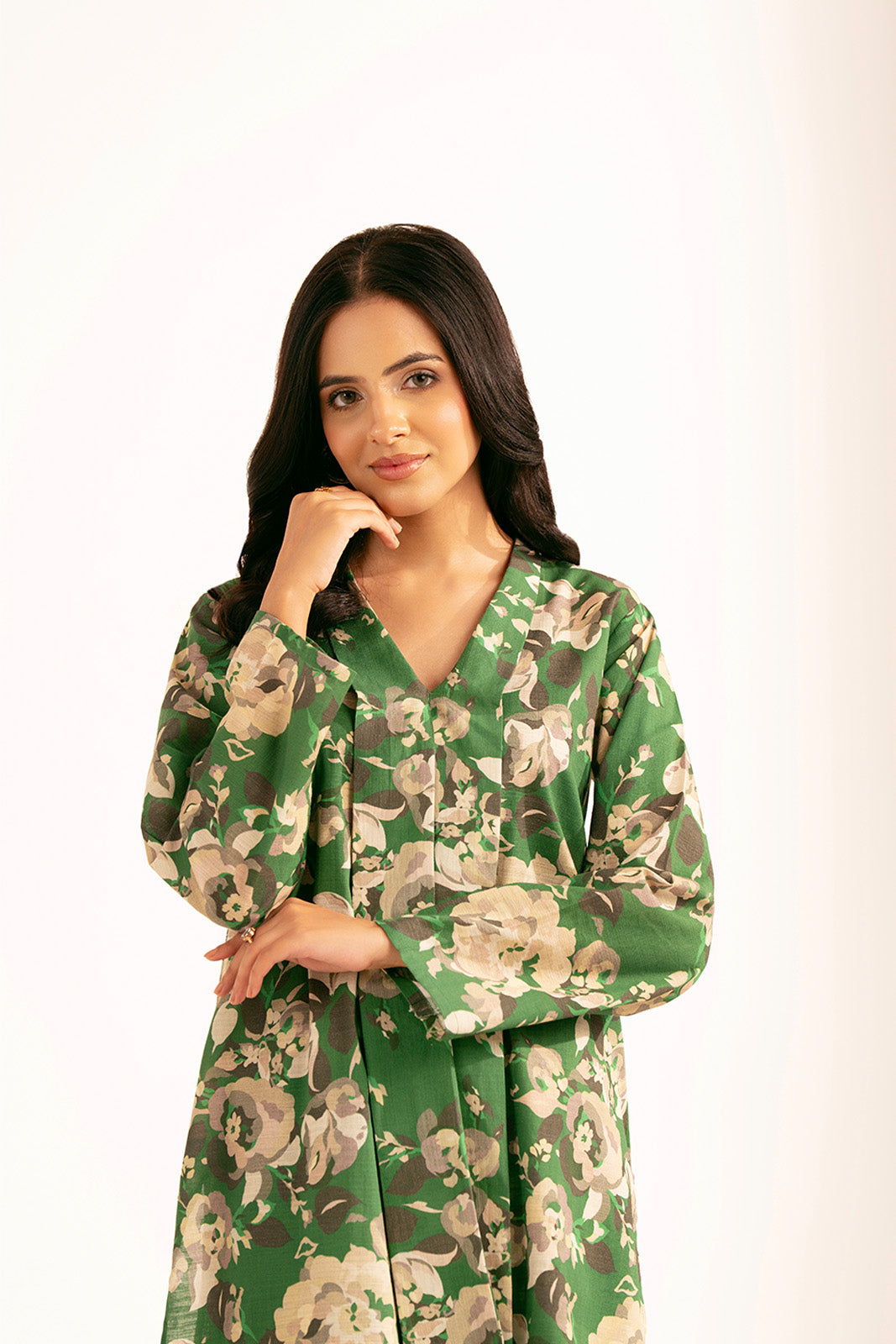2 Piece Printed Slub Khaddar Printed Shirt (CP0220)