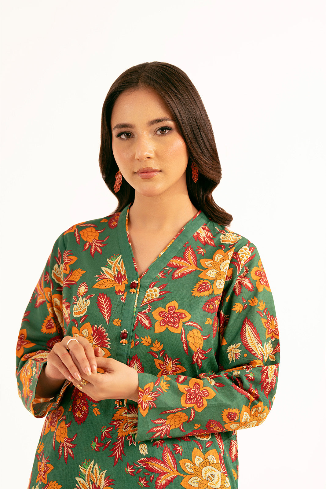 2 Piece Printed Slub Khaddar Printed Shirt (CP0221)