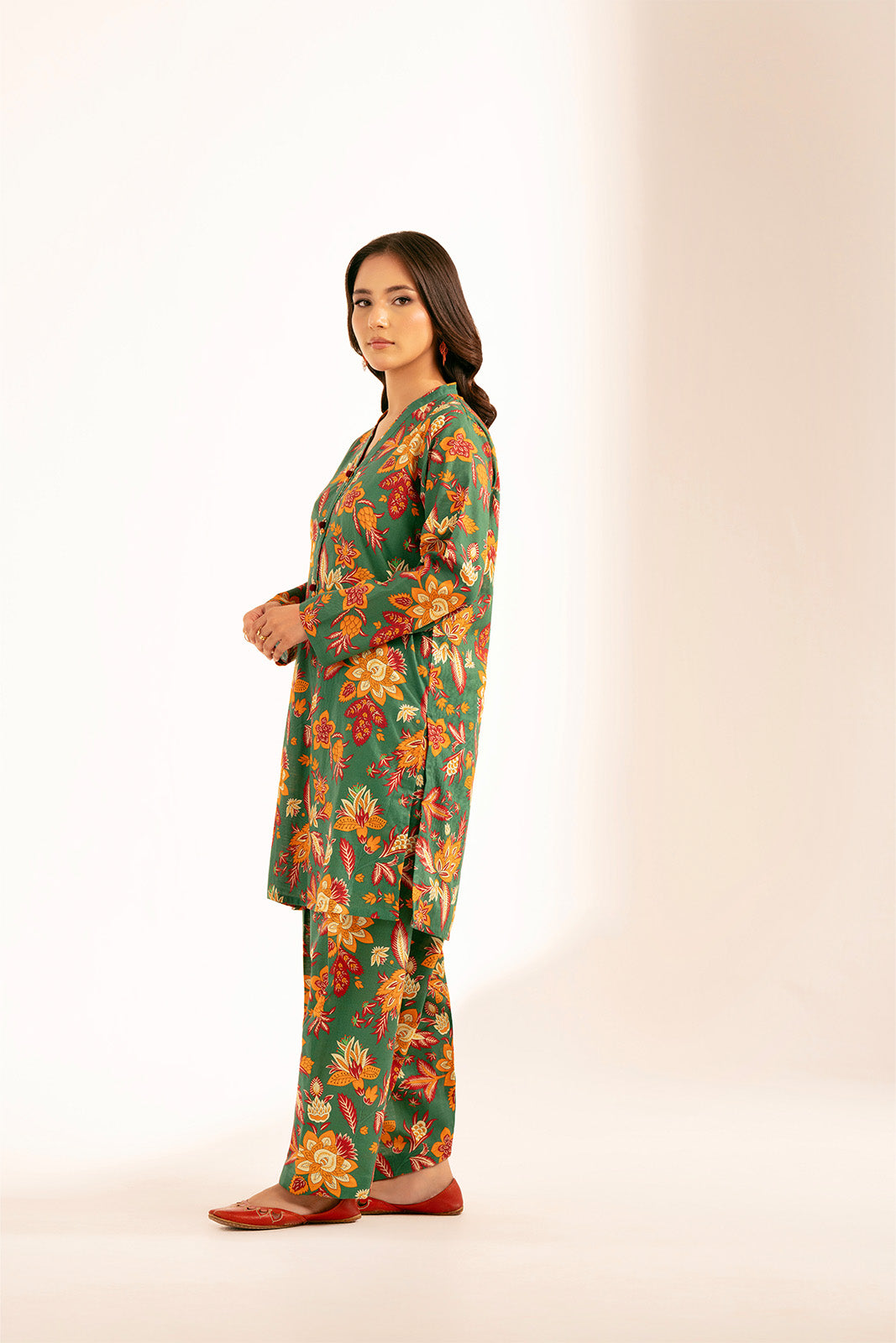 2 Piece Printed Slub Khaddar Printed Shirt (CP0221)