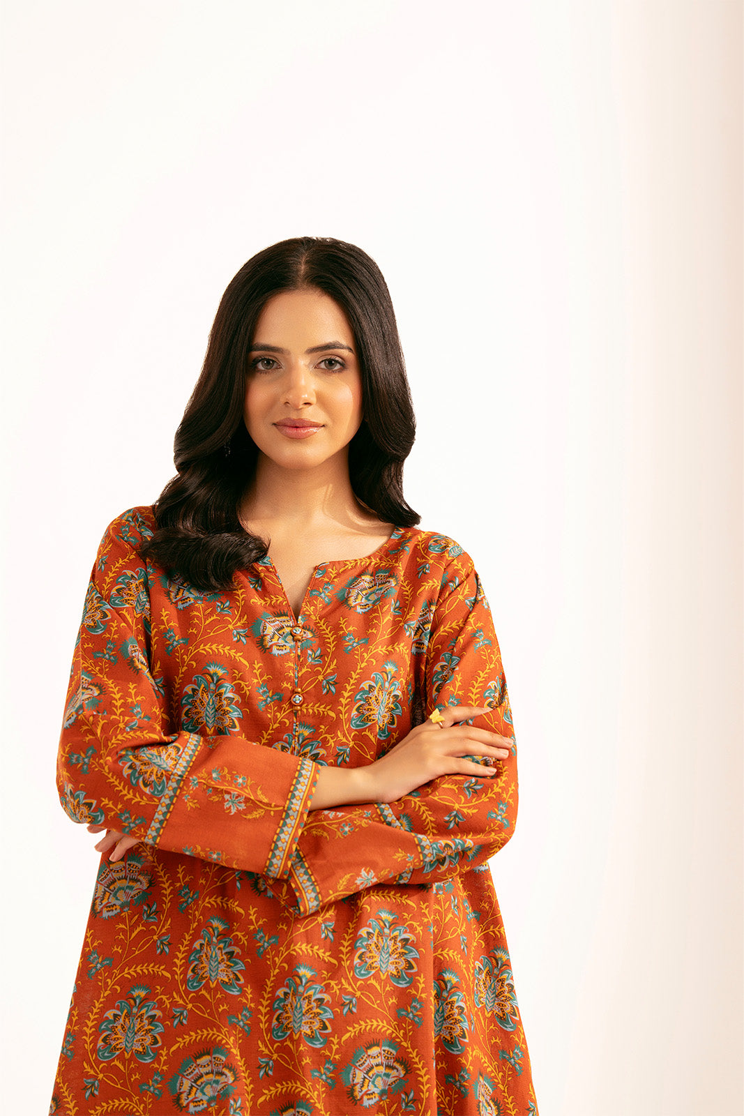 2 Piece Printed Slub Khaddar Printed Shirt (CP0224)