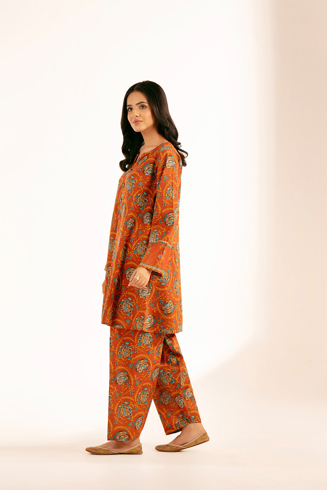 2 Piece Printed Slub Khaddar Printed Shirt (CP0224)