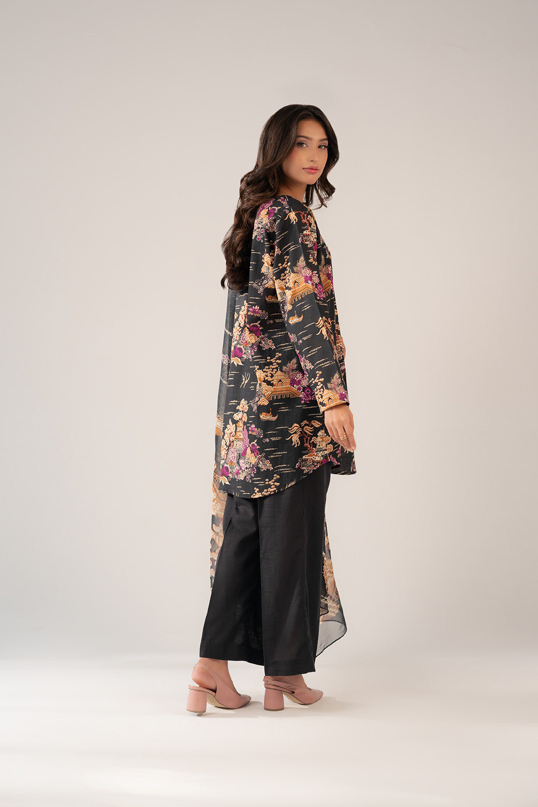 3 Piece Printed Slub Khaddar Printed Suit (CP0260)