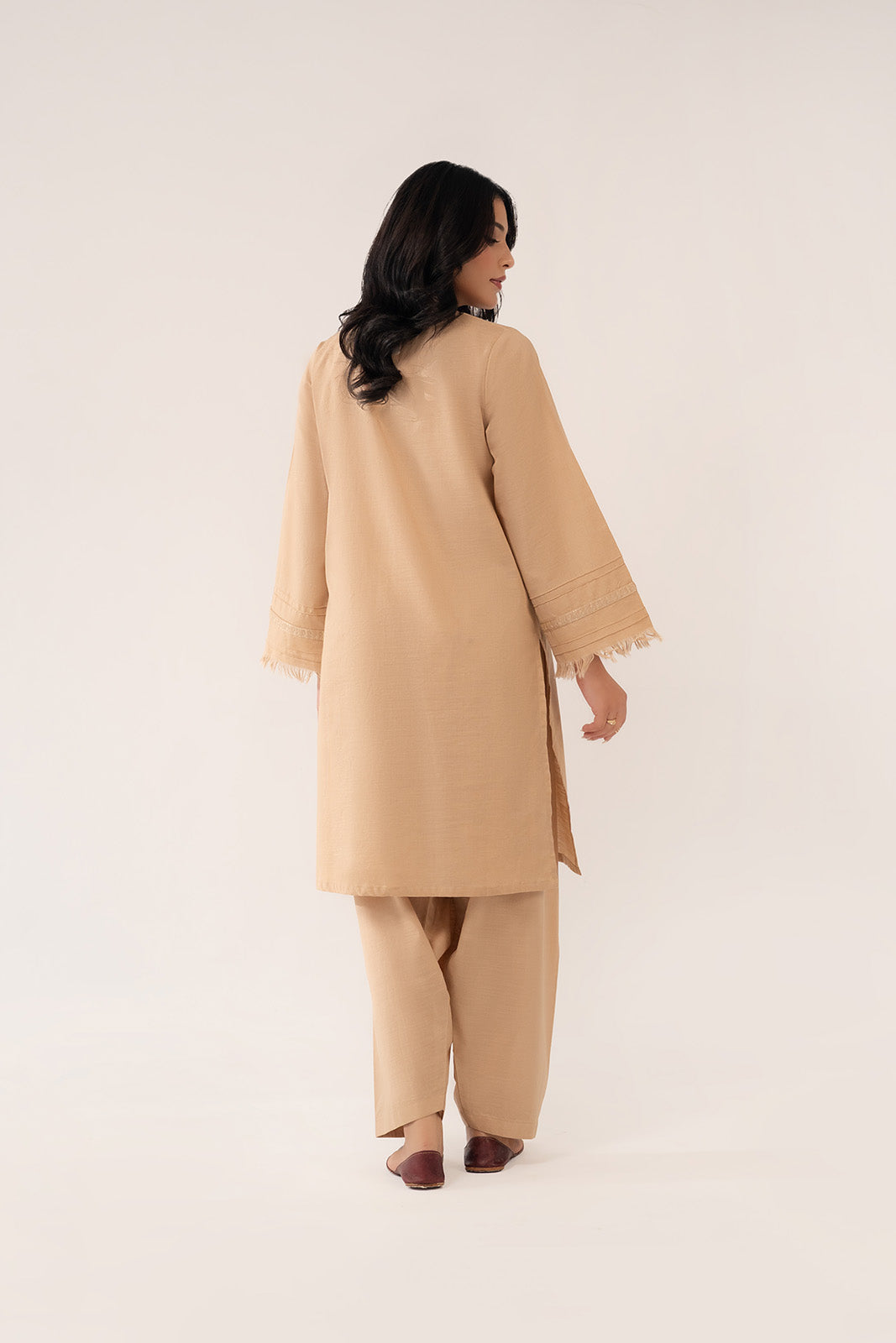 2 Piece Slub Khaddar Embroidered Shirt (CP0261)
