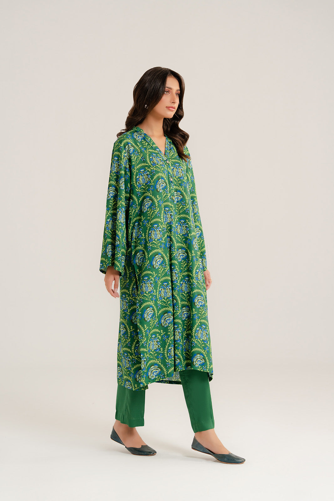 2 Piece Linen Printed Printed Suit (CP0278)