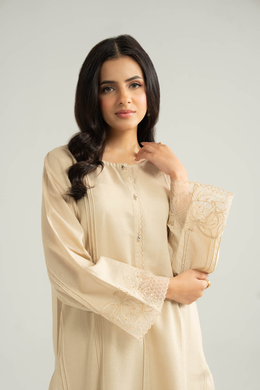 2 Piece Lawn Karandi Embroidered Suit (CP0365)