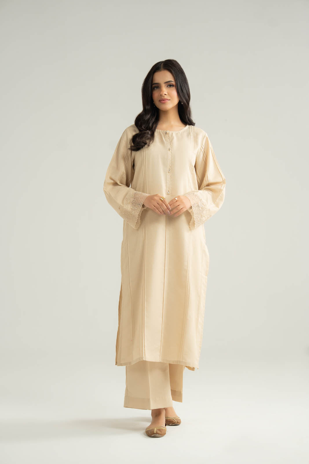 2 Piece Lawn Karandi Embroidered Suit (CP0365)