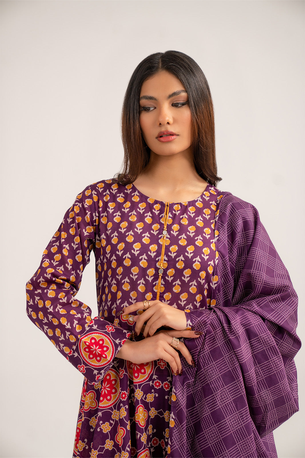 3 Piece Printed Lawn Printed Suit (CP0377)