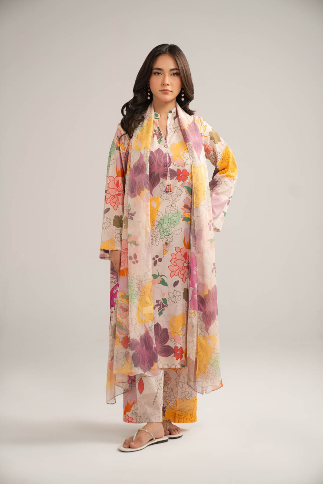 3 Piece Printed Lawn Printed Suit (CP0379)