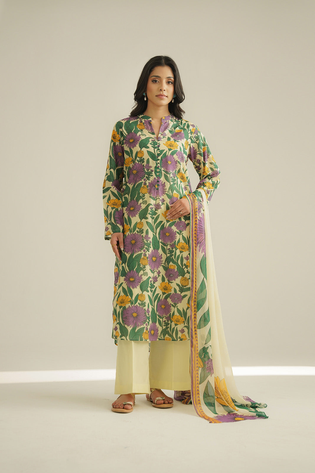 3 Piece Printed Lawn Printed Suit (CP0386)