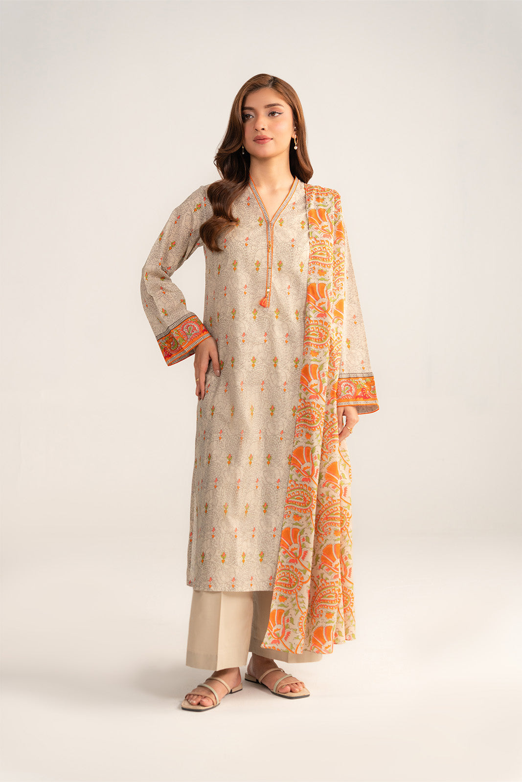 3 Piece Printed Lawn Printed Suit (CP0405)