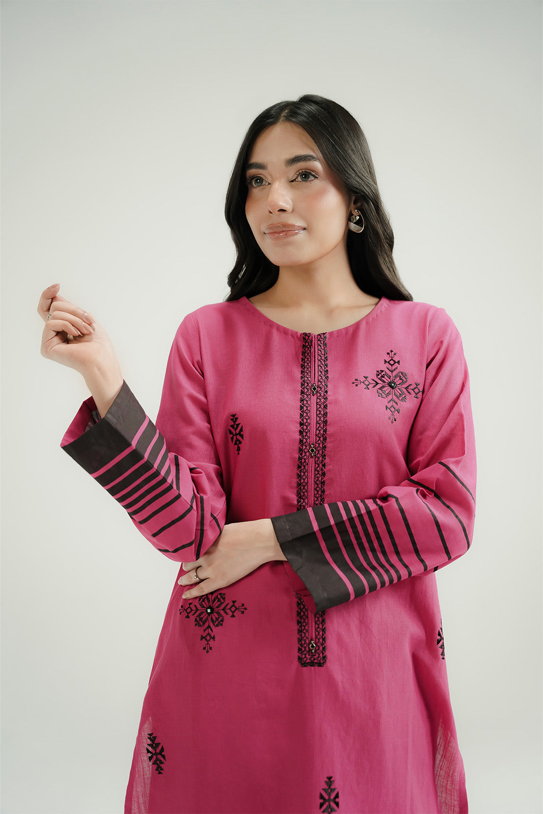 2 Piece Slub Khaddar Embroidered Suit (CP0446)