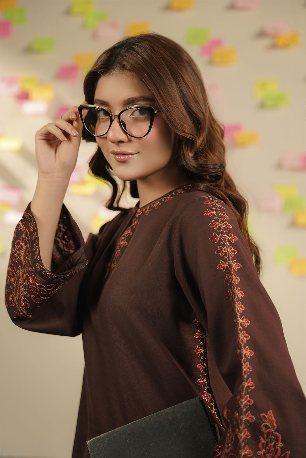 2 Piece Slub Khaddar Embroidered Suit (CP0547)