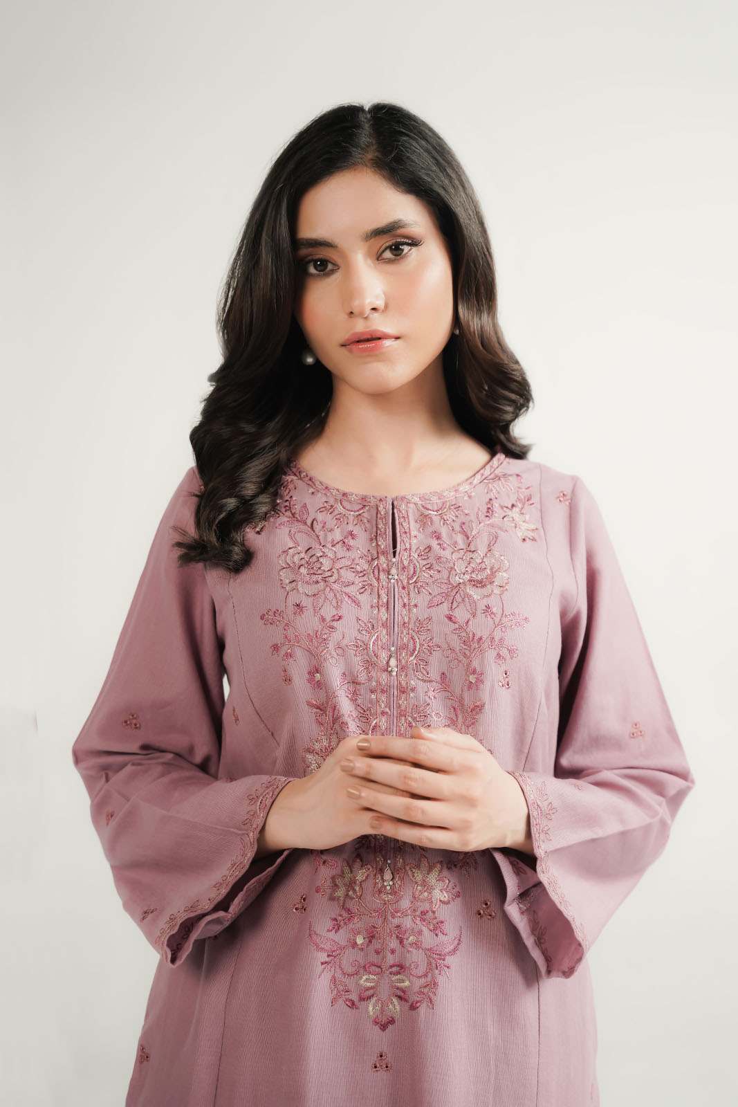 2 Piece Slub Khaddar Embroidered Suit (CP0554)