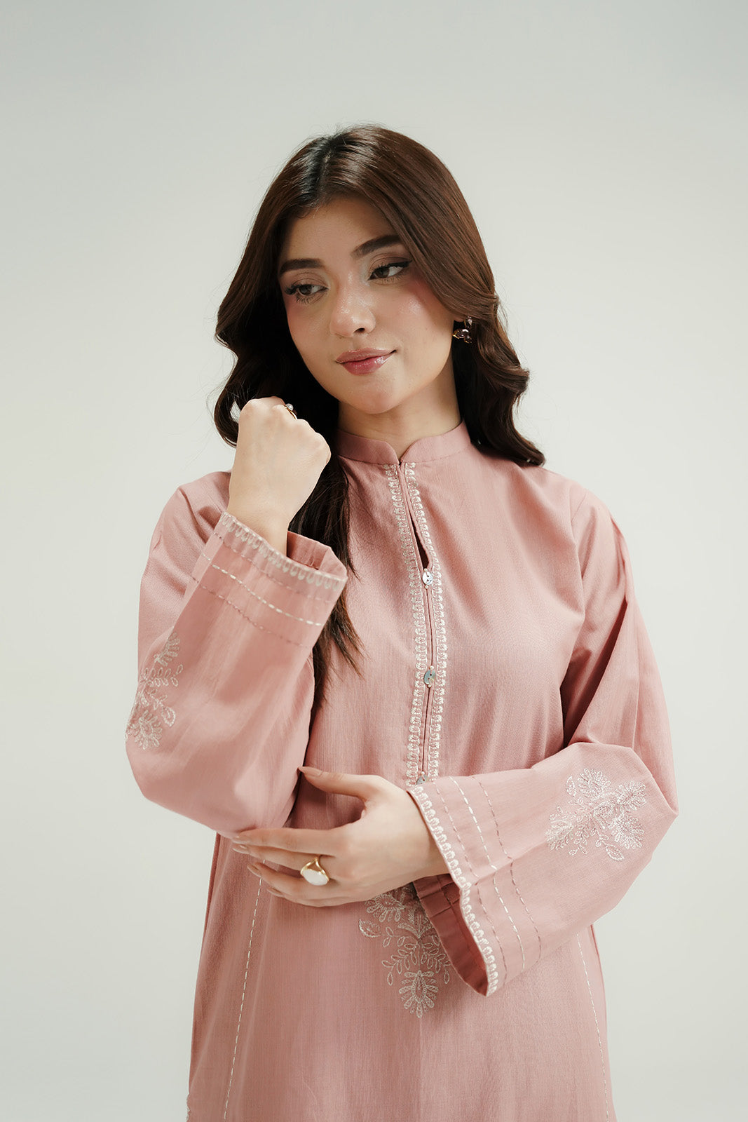 2 Piece Slub Khaddar Embroidered Suit (CP0559)